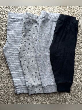 Simple Joys by Carter’s Baby Leggings Bundle 18M Gray Nautical Dinosaur